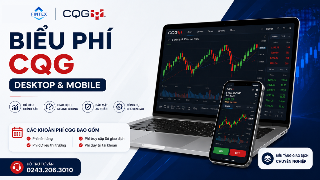 Biểu phí CQG Desktop và Mobile trong giao dịch hàng hoá phái sinh