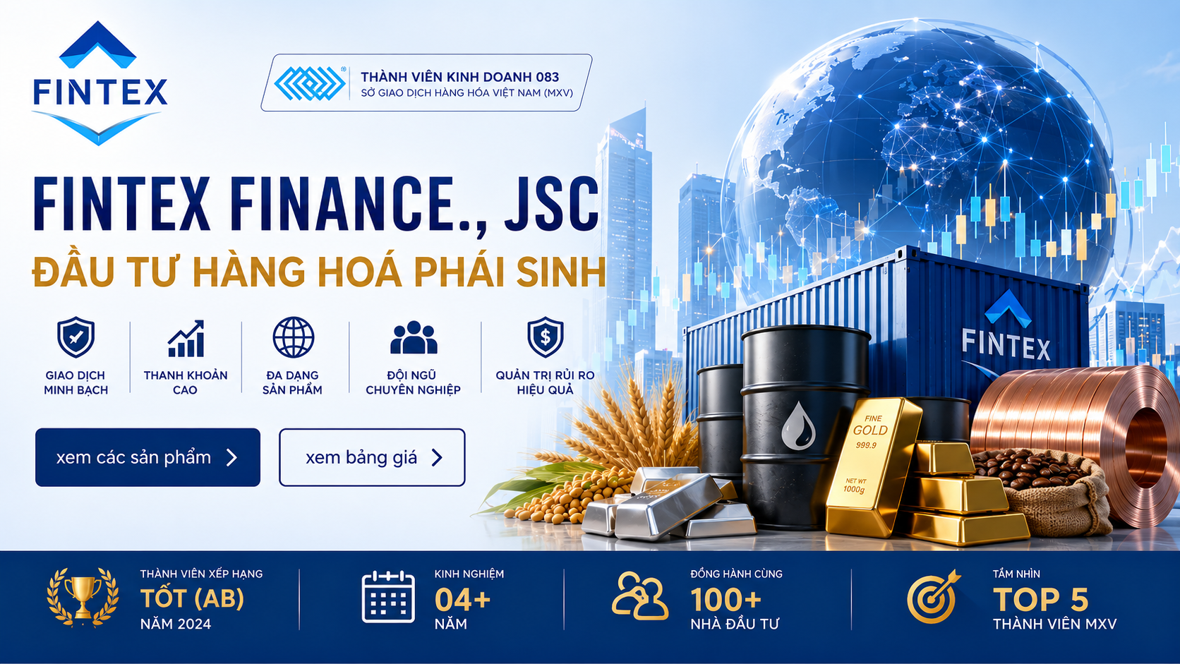 Fintex Finance., JSC – Đầu Tư Hàng Hóa Phái Sinh Uy Tín Tại Việt Nam
