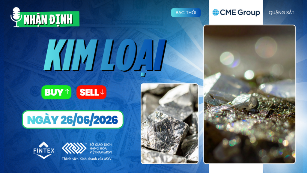 Nhận định thị trường kim loại ngày 26-06-2026 - Bạc phục hồi sau dữ liệu PCE, đồng COMEX tiếp tục giữ vững đà tăng, bạch kim tích lũy