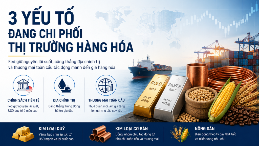 Thị trường hàng hóa hôm nay: 3 yếu tố đang chi phối giá hàng hóa toàn cầu