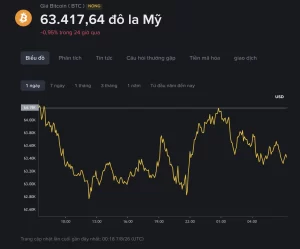 Giá Bitcoin hôm nay 08/07/2026: BTC rung lắc mạnh quanh 63.000 USD