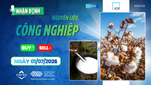 Nhận định thị trường nguyên liệu công nghiệp ngày 01-07-2026 - Cà phê điều chỉnh, đường tăng trở lại, ca cao hạ nhiệt và bông tích lũy