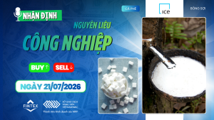 Nhận định thị trường nguyên liệu công nghiệp ngày 21/07/2026 – Cà phê tiếp tục dẫn dắt, đường chịu áp lực nguồn cung, ca cao biến động và bông đi ngang.