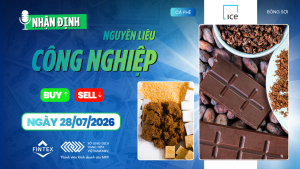 Nhận định thị trường nguyên liệu công nghiệp ngày 28/07/2026 - Giá cà phê Arabica, Robusta, ca cao, đường và bông mới nhất