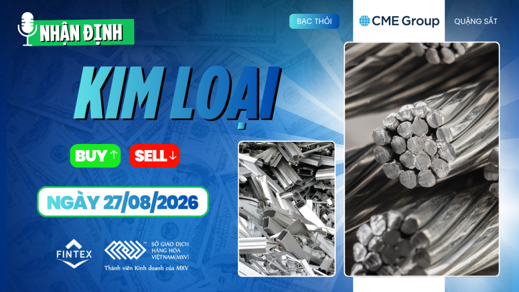 Nhận định thị trường kim loại ngày 27/08/2026: Đồng, Bạc, Bạch kim và Quặng sắt