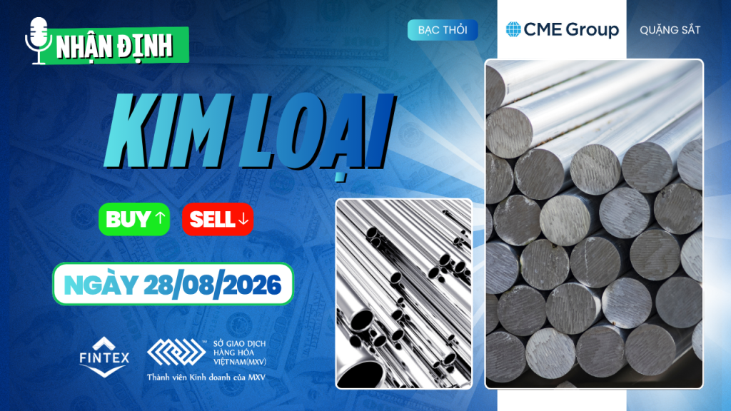 Nhận định thị trường kim loại ngày 28/08/2026: Đồng, Bạc, Bạch kim và Quặng sắt