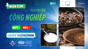 Nhận định thị trường nguyên liệu công nghiệp ngày 03/08/2026 – Cập nhật giá cà phê Arabica, Robusta, ca cao, đường và bông mới nhất