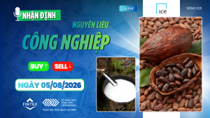 Nhận định thị trường nguyên liệu công nghiệp ngày 05/08/2026 – Giá cà phê Arabica, Robusta, ca cao, đường và bông mới nhất