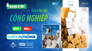 Nhận định thị trường nguyên liệu công nghiệp ngày 06/08/2026 – Giá cà phê Arabica, Robusta, ca cao, đường và bông mới nhất