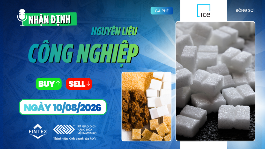 Nhận định thị trường nguyên liệu công nghiệp ngày 10/08/2026 – Cà phê, ca cao, đường và bông