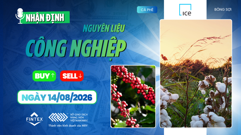 Nhận định thị trường nguyên liệu công nghiệp ngày 14/08/2026 – Cà phê, ca cao, đường và bông