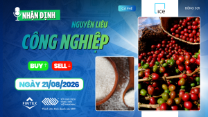 Nhận định thị trường nguyên liệu công nghiệp ngày 21/08/2026 – Cà phê, ca cao, đường và bông