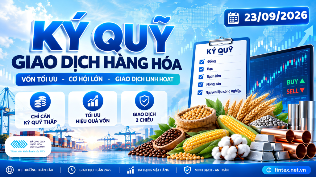 MXV cập nhật mức ký quỹ giao dịch hàng hóa 23/09/2026