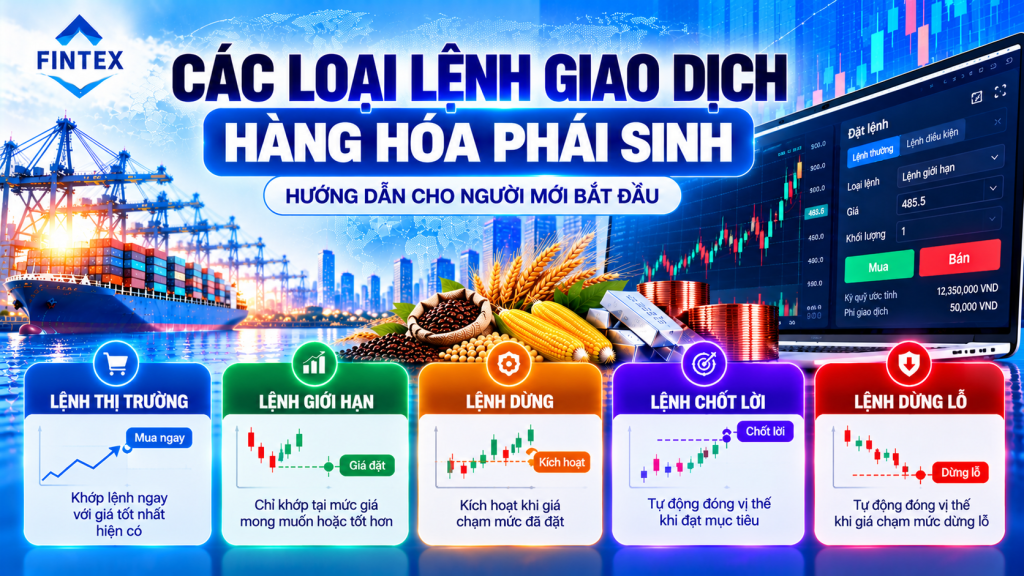 Các loại lệnh giao dịch hàng hóa phái sinh dành cho người mới