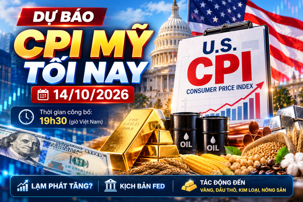 Dự báo CPI Mỹ tối nay 14/10/2026 và tác động thị trường