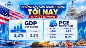GDP Mỹ và PCE ngày 29/10/2026 | Fintex Finance