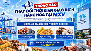 MXV thay đổi thời gian giao dịch hợp đồng hàng hóa ngày 20/10/2026
