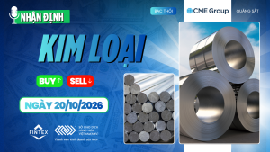 Nhận định thị trường kim loại ngày 20/10/2026 với diễn biến giá đồng, vàng, bạc, nhôm và niken