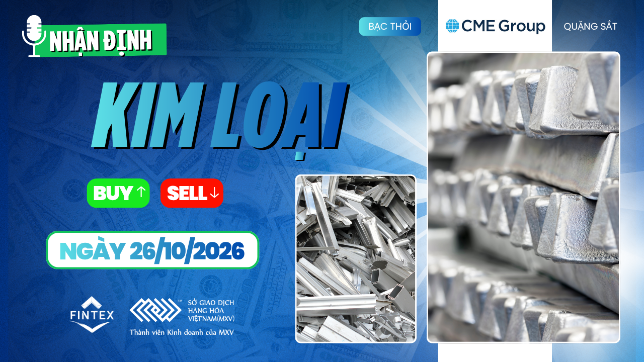 Nhận định thị trường kim loại ngày 26/10/2026 với diễn biến giá vàng, bạc, đồng, nhôm và quặng sắt