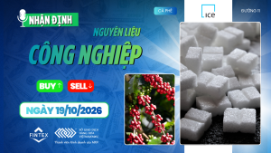 Nhận định thị trường nguyên liệu công nghiệp ngày 19/10/2026