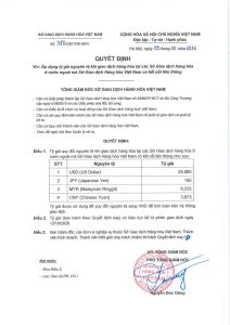 Tỷ giá nguyên tệ giao dịch hàng hóa áp dụng từ ngày 12/10/2026
